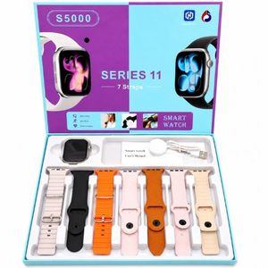 KIROTECH S5000 Smart Watch 7 In 1 Set Bluetooth Call 2.2" HD Display IP67 Waterproof Fitness Tracker For Android iOS-Gold 