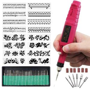 Electric Engraving Pen with 37 Bits, Rechargeable Cordless