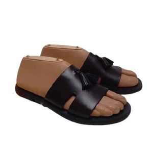 Leather Slippers - Black