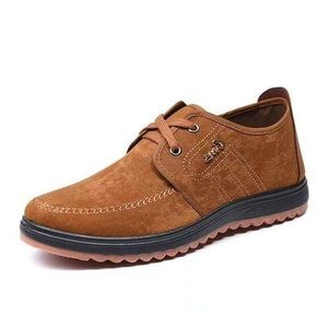 Fashion Men's Sneakers Breathable Casual Shoes Business Formal Sneakers-Brown