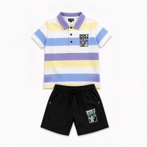 Kids' 2-Piece Polo Shirt & Shorts Outfit – Casual Summer Set 