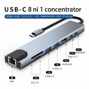 8-in-1 USB C Hub Adapter, Multi-Port Type-C Splitter with 4K HDMI, USB 3.0, SD/TF Card Reader,  for MacBook,Laptop and More