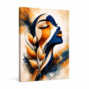 Abstract Leaves Canvas Wall Art – 3D Frameless Flat Board Modern Living Room & Bedroom Decor, Available in 3 sizes 