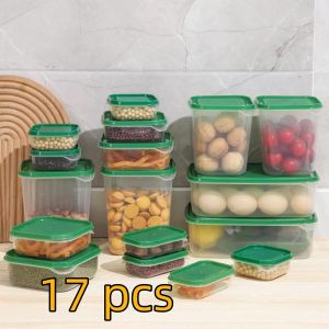 Genetic  17 Pieces Plastic Storage container - Green
