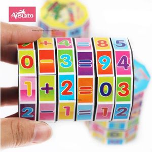 Arsuxeo Children Mathematics Numbers Magic Cube Toy Montessori Puzzle Game Kids Learning Educational Math Block Calculate Game