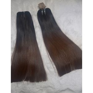 Sdd Vietnamese Bone Straight With Closure (Dark Roots With Ombre)