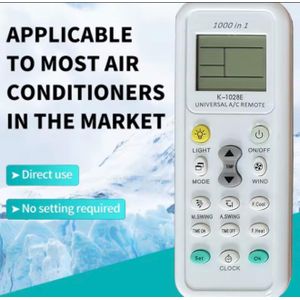 Remote Control Air Conditioner A/C Remote Control,Fit for Haier, Geli,Hitachi, Panasonic, Sharp, Gree, Midea, Tosh,Samsung, LG, TCL etc