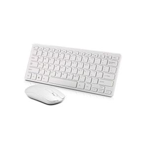 Space-Saving Duo - GKM901 Mini Keyboard & Mouse Combo (White) - Wireless & Compact - BEST SELLER!