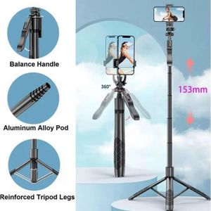 Portable Selfie Stick 4+1selfie Light Retractable Phonestand