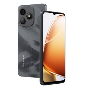 Blackview WAVE 9C Water Dust Resistant - 6.6" - 4GB RAM + 128GB ROM - 13MP Rear / 5MP Front - 5000 mAh - Android 15 - Shadow Black