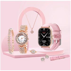 A58 plus smart watch jewelry set Black /pink / Gold