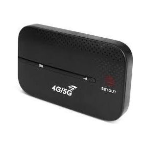 High Speed 4G+ Mobile Wi-Fi Hotspot with Sim Card slot wireless for All networks  - Black