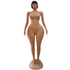 Female Full Body and Head Mannequin Display Stand – Skin Tone Plastic Dress Form for Boutique, Tailoring & Fashion Display