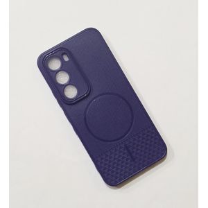 Infinix Hot 60 pro leather Back Cover Case Color  Navy/Blue 