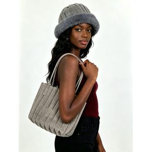 China Image Faux 2in1 ladies bag and cap