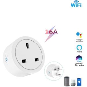 16A WiFi Smart Plug, Heavy Duty Outlet, Works with Voice Assistants & Google Home, App Remote Control, No Hub Required, UK Standard