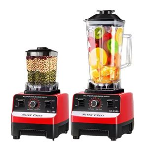 SILVER CREST Waterproof 2in1 Powerful Durable Commercial Blender - 2.5L - 4.0L - Red