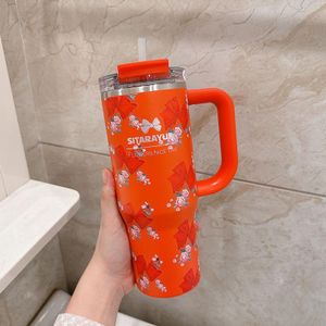 Stanley Quencher H2.0 Tumbler with Handle and Straw 900ML - Big Red