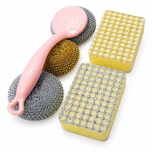 You 5 in one Multi-Purpose Cleaning Scrub Set with Brush & Sponges