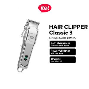 Itel Rechargeable Hair Clipper Multi-function Suit- Long Lasting Battery-Cordless Type-C-IHC-35-Silver