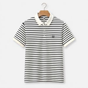 Dapperman Men's Casual Summer Classic Striped Short Sleeve Polo Shirt 
