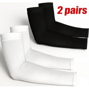 2 Pairs Sun Protection Arm Sleeves for Men & Women, UPF 50 Cooling Sports Sleeve