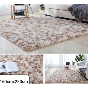 Modern Fluffy Living Room Center Rug Set  Combo 160×230 cm + 50×80 cm