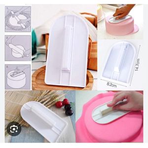 AD 2pcs Multifunctional Fondant Smoother For Cake Baking - White