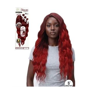 16", 18" & 20" Wavy Hair Extensions, 3Pcs Pack with Natural Deep Wave Style, Soft Silky Lightweight Tangle-Free Hair - Red