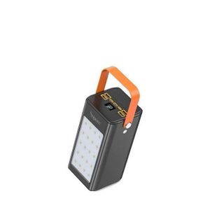 100000mAh 22.5W Portable Super Fast Charging Power Bank PD 22.5W With 4 USB, Type-C, Micro, Lightning Ports, Digital Display & Camping Light PB100C