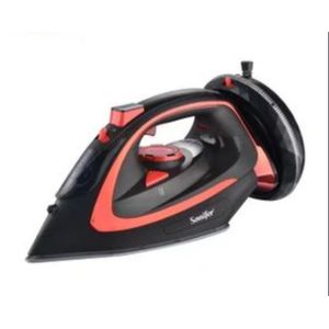 Iron Express Cordless Steam Iron 2200W, 3-Level Adjustable Temperature, Fast Heating, Continuous Steam, Self-Cleaning & Descaling Function - Black/Orange 
