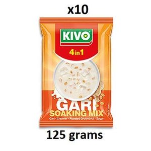 KIVO 4 IN 1 Gari Soaking Mix -125g x 10 Pieces OR 125g x 40 Pieces (Full Box)