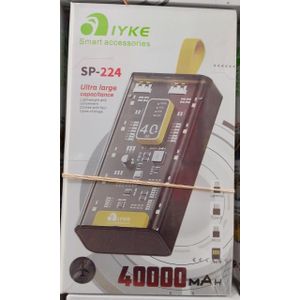 IYKE SP-224 40000mAh Power Bank -Built-in Cords & Carrying Lanyard – Black & Yellow