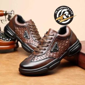 ZG Men's Leather Shoes Formal Shoes-Smart Casual for Daily Wear, Comfortable & Stylish - Brown
