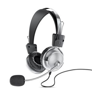 Multimedia Gaming/ PC Headset with Microphone 3.5mm- Silver/Black