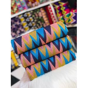 Kente-Fashion African Handwoven Cotton & Rayon Kente - 6 Yards - for women - Multicolour