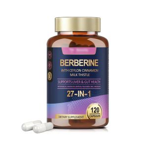 Berberine 27-in-1 Herbal Supplement with Ceylon Cinnamon & Milk Thistle – 120 Capsules