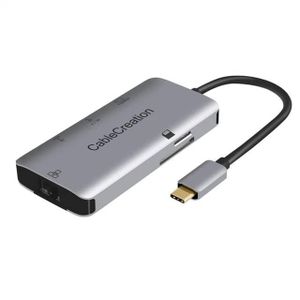 Cablecreation 6-in-1 USB-C Hub with 4K HDMI, 100W PD, USB 3.0 & Gigabit Ethernet