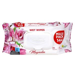 Deep Fresh Magnolia Wet Wipes – Maxi Pack 144 Sheets – White