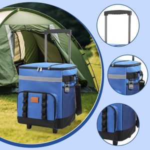 35L foldable, large-capacity rolling cooler bag, an insulated soft...