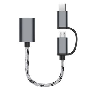 2-in-1 USB-C & Micro USB OTG Adapter-Black