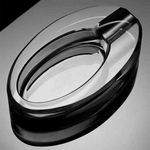 NIKIHONG Cigar Ashtray Crystal Single Slot Diameter for Home & Office(Grey)