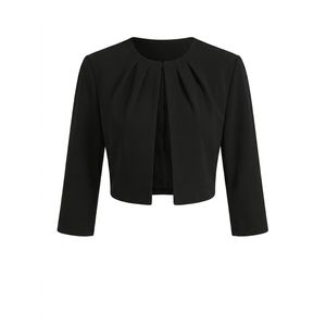 Jackets Black casual long sleeved jacket
