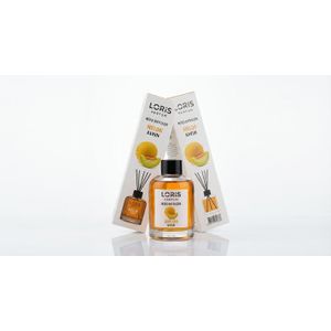 LORIS Parfum Melon (Kavun) Reed Diffuser – Long-Lasting Sweet Melon Home Fragrance Set with Fibre Reeds (120ml)