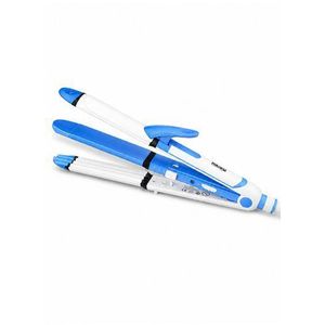 50W Beauty Consultant Hair Styler - 3-in-1 Straightener, Curler & Wave Plates with 230°C Heat - Blue