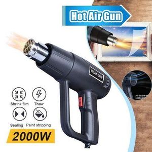 Electric Hot Air G un 2000W Variable Temperature Heating Power Tool, Hair Dryer, DIY Tool