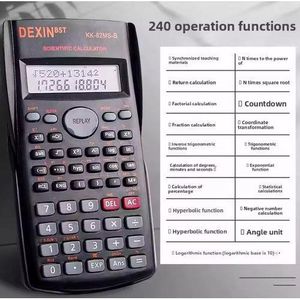 Multifunctional Scientific Calculator Student Portable Function Stationery School Office Supplies 12 Digits Display Scientific Calculator for Mathematics Teaching Student