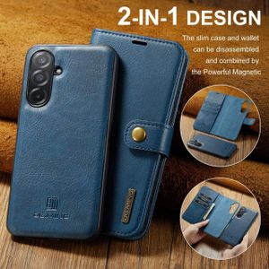 DG Ming (2in1) Phone Case, Compatible With Galaxy A57 Phone, Magnetic Detachable Flip Leather Phone Case With Wallet - Blue