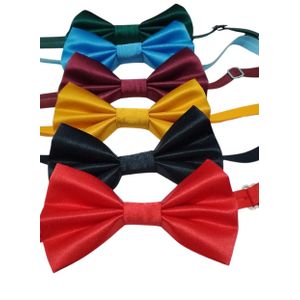 Silk Fabrics 6 pieces of bow tie for weddings formal and active events - multicolor 