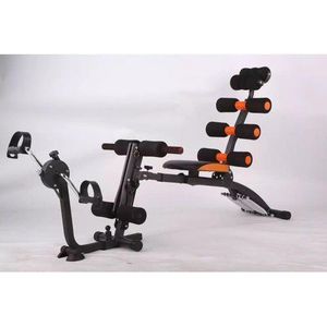 Six Pack Care Abdominal Machine With Bicycle,SitUp Exercise Machine, Home Workout- Black/ Red